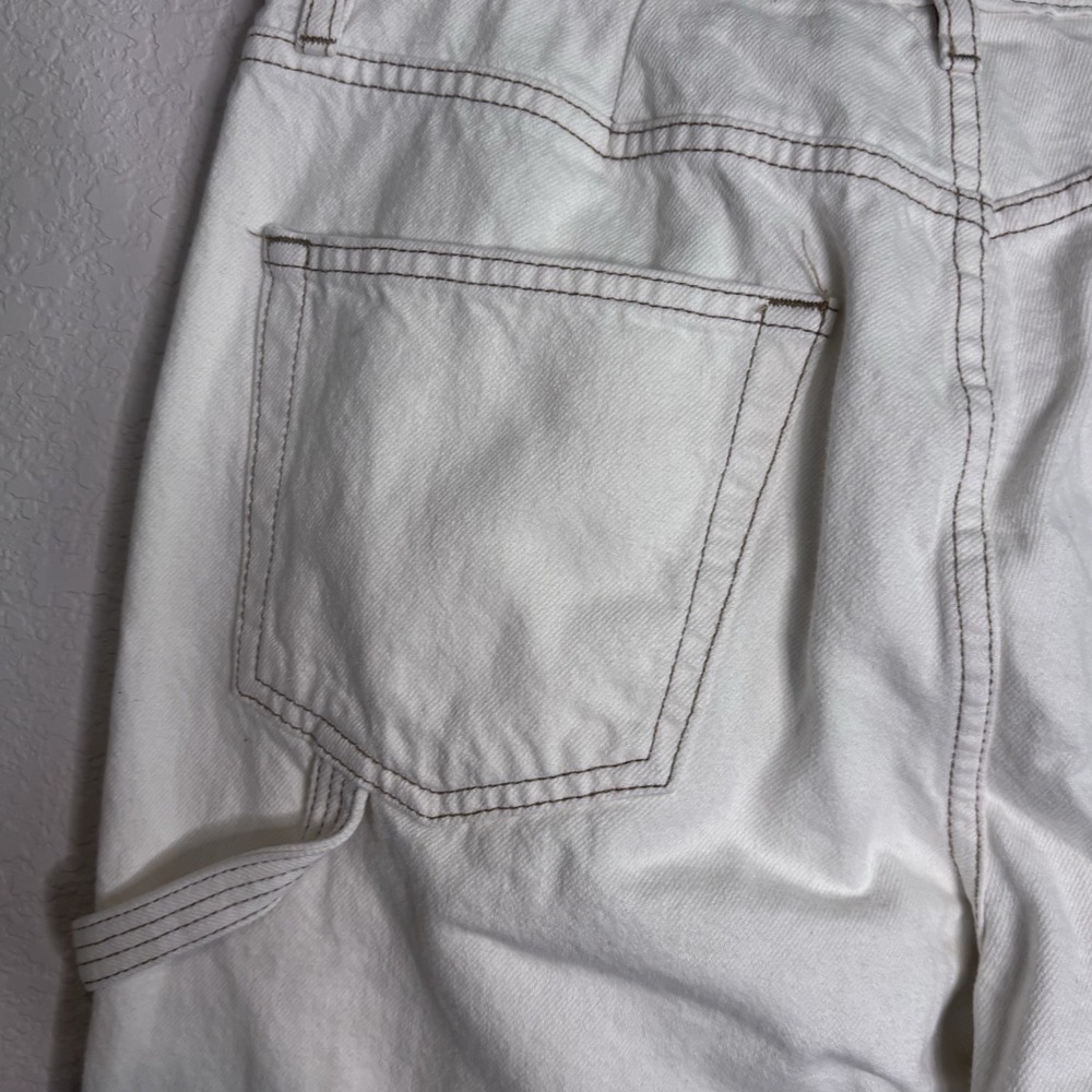 Frame Le Slouch Women's Ivory Cargo Jeans Size 28 - Picture 12 of 16